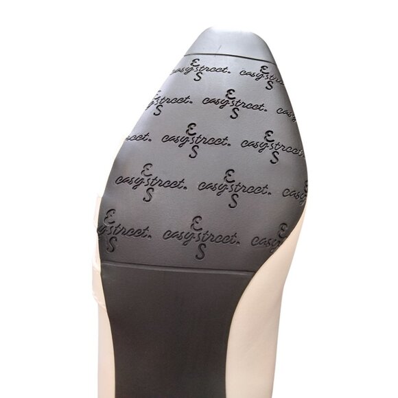 Easy Street Entice Size 8M Pumps Ivory Low Heel Dress Shoes Square Toe Comfort - Picture 13 of 14